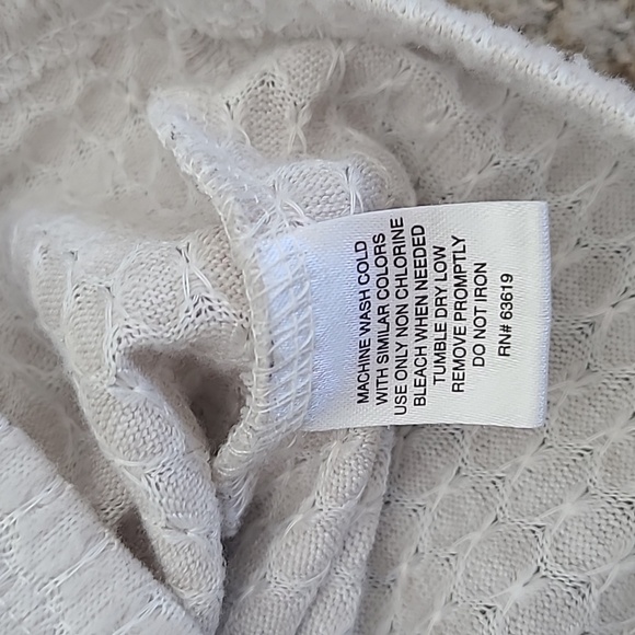 New York Laundry Cream Cowl Neck Sweater with Button Accents - Picture 4 of 8